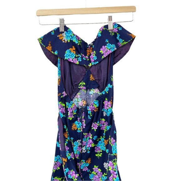 Vintage Melodie Frocks co.  Halter Floral Maxi Dress - Picture 4 of 6